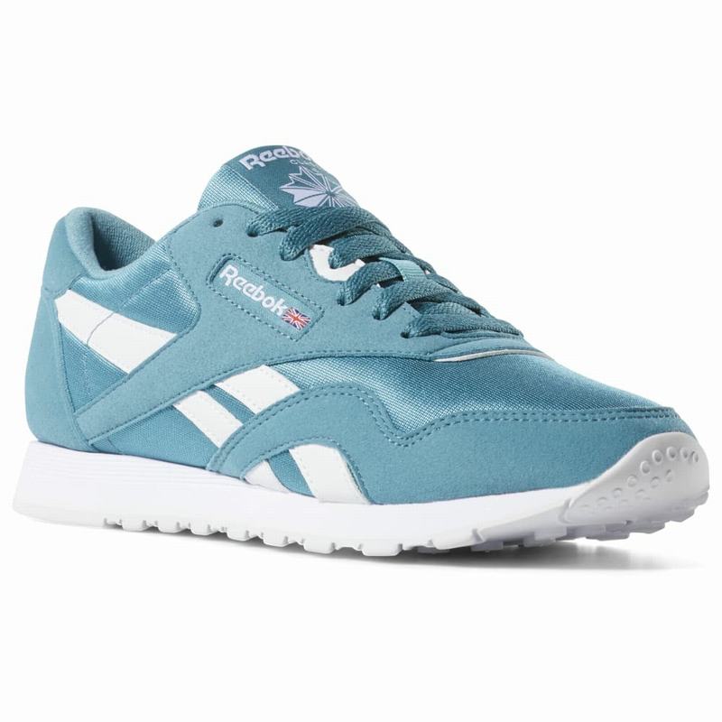 Tenisi Reebok Classic Nylon Color Barbati Albastri/Albi Romania MG3534IZ